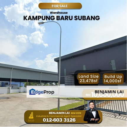 Kampung baru Subang, Shah Alam Warehouse for Sale, Selangor, Shah Alam