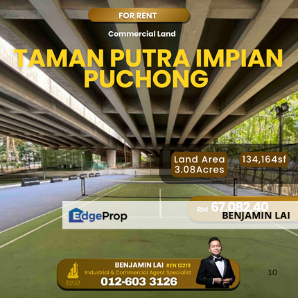 Commercial Land Taman Putra Impiana Puchong For Rent, Selangor, Puchong
