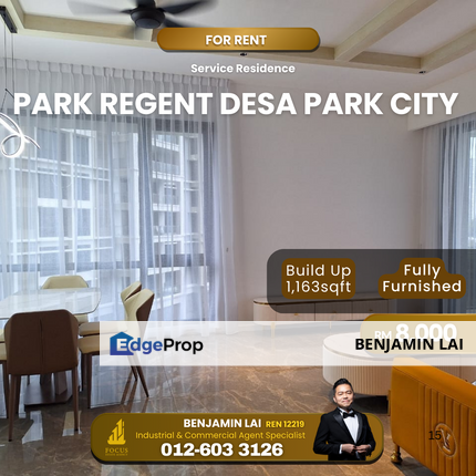 Park Regent, Desa Park City Fully Furnished For Rent , Kuala Lumpur, Desa Parkcity