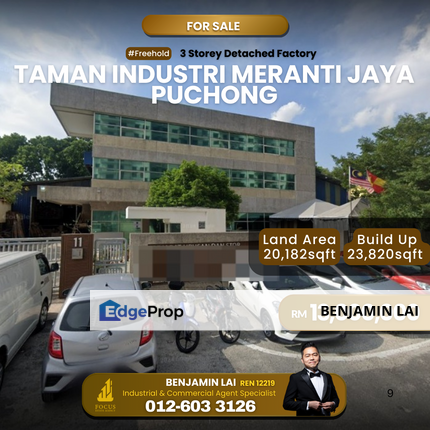 Taman Industri Meranti Jaya, Puchong Detached Factory For Sale   , Selangor, Puchong