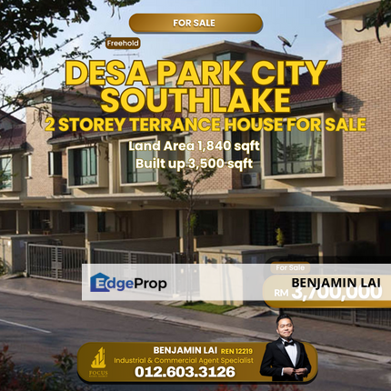 Desa Park City Southlake 2 Storey Terrance House For Sale , Kuala Lumpur, Desa Parkcity