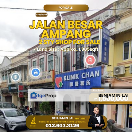 Ampang Jalan Besar Ampang 2 Sty Shop For Sale , Selangor, Ampang