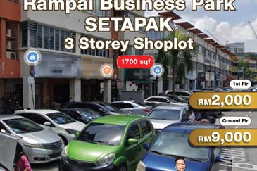 Rampai Business Park Setapak 3 storey shoplot for rent