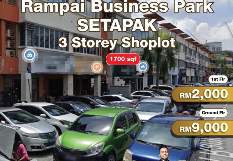 Rampai Business Park Setapak 3 storey shoplot for rent