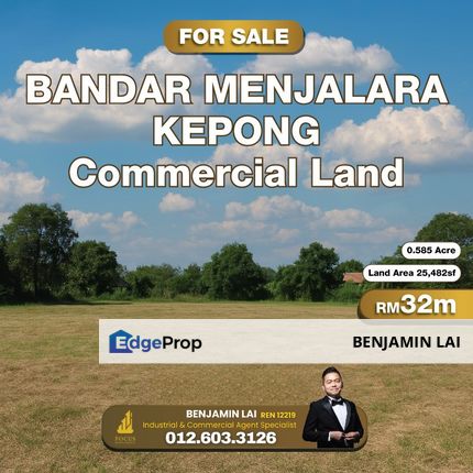 Bandar Menjalara Kepong Commercial Land For Sale, Kuala Lumpur, Kepong