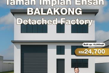 Taman Impian Ehsan, Balakong Detached Factory for Rent