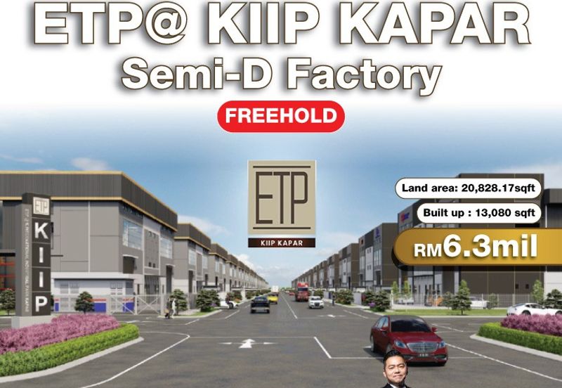 ETP@ KIIP KAPAR Semi-D Factory for Sale