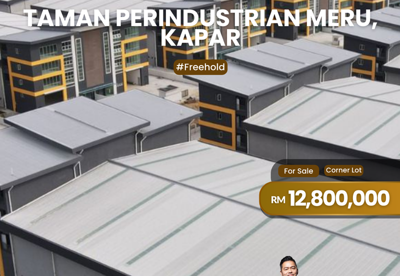 Meru Industrial Park 3 Corner Lot Semi-D Factory for Sale