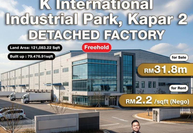 K International Industrial Park @ Kapar 2. Detached Factory for Sale / Rent