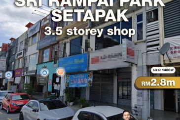 Sri Rampai Park, Setapak 3.5 storey shop lot for sell
