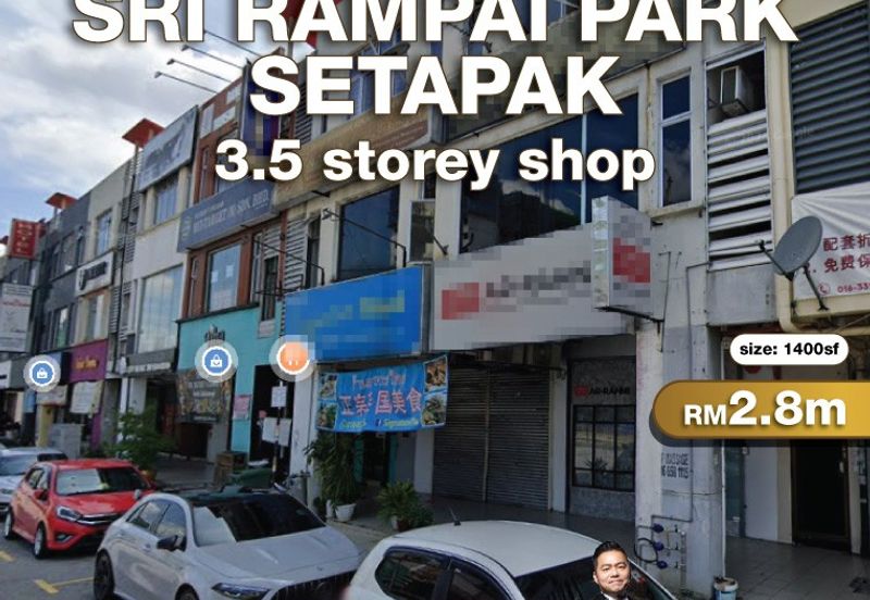 Sri Rampai Park, Setapak 3.5 storey shop lot for sell