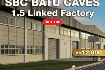 1.5 Linked Factory for Rent in SBC Batu Caves