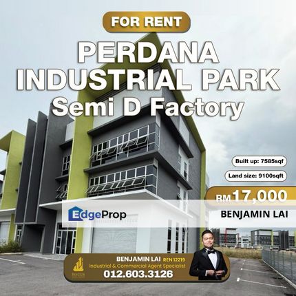 Perdana Industrial Park Semi D Factory For Rent, Selangor, Puchong