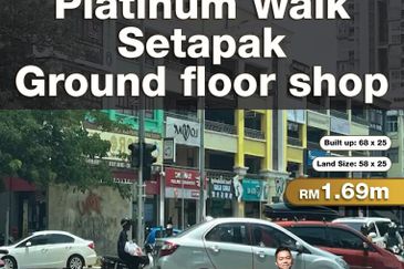 Platinum Walk, Setapak Ground floor shop lot for sell