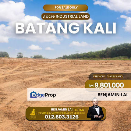 3 Acre Industrial Land for Sale, Batang Kali , Selangor, Batang Kali