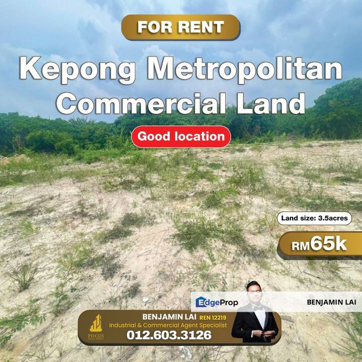 Kepong Metropolitan Commercial Land For Rent, Kuala Lumpur, Kepong