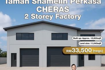 Taman Shamelin Perkasa, Cheras 2sty Semi-D Factory for Rent