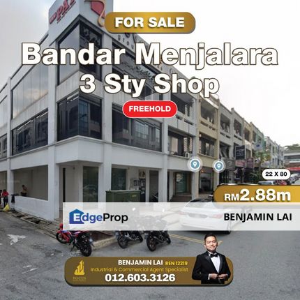 Bandar Menjalara 3 Sty Shop For Sale, Kuala Lumpur, Kepong