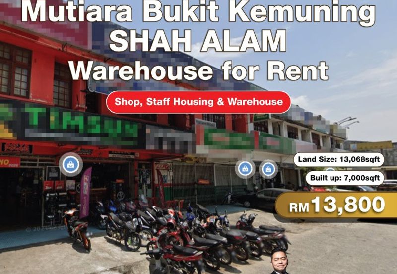 Shah Alam Mutiara Bukit Kemuning, Seksyen 32 Warehouse for Rent
