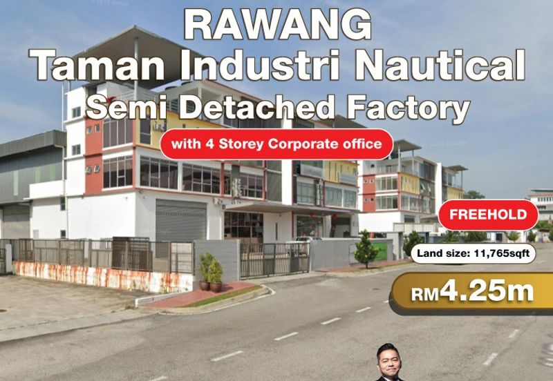 Rawang, Taman Industri Nautical Semi Detached Factory For Sale