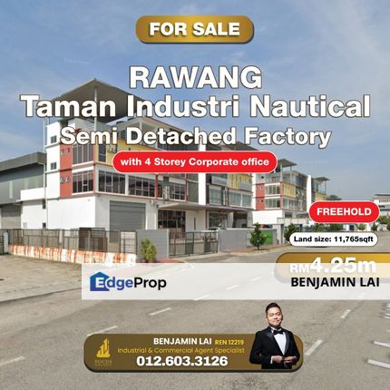 Rawang, Taman Industri Nautical Semi Detached Factory For Sale, Selangor, Rawang