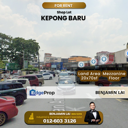 Kepong Baru Shop Lot For Rent , Kuala Lumpur, Kepong
