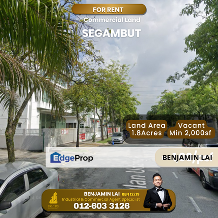 Commercial Land for Lease – Prime Location in Segambut , Kuala Lumpur, Segambut