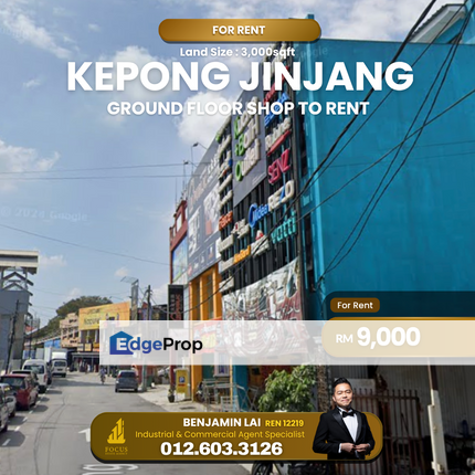 Kepong Jinjang Ground Floor Shop To Rent , Kuala Lumpur, Kepong