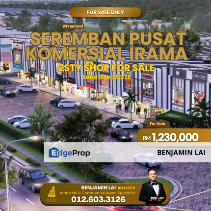 Seremban Pusat Komersial Irama 2sty Shop For Sale, Negeri Sembilan, Labu