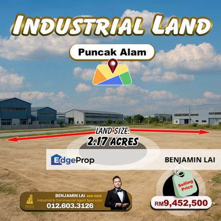 Puncak Alam Industrial Land For Sale , Selangor, Bandar Puncak Alam
