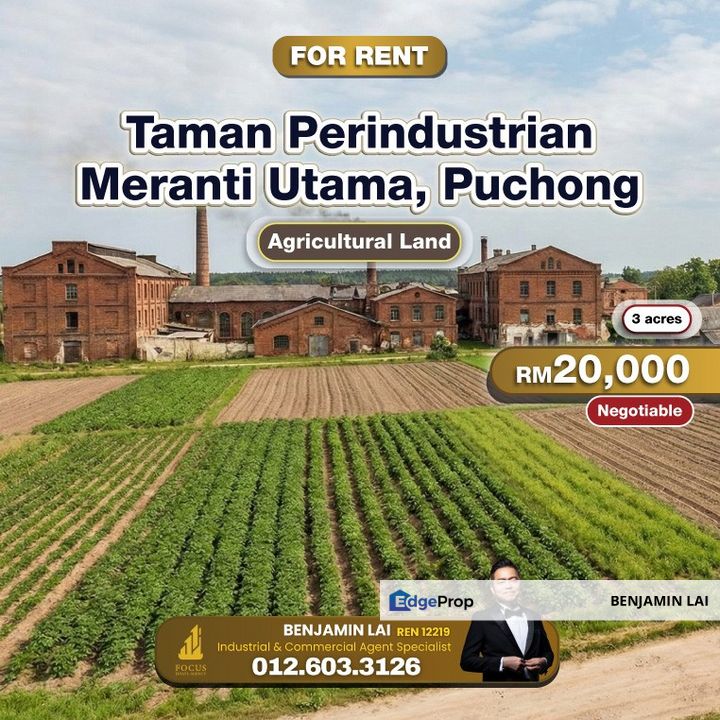Taman Perindustrian Meranti Utama, Puchong Agricultural Land For Rent, Selangor, Puchong