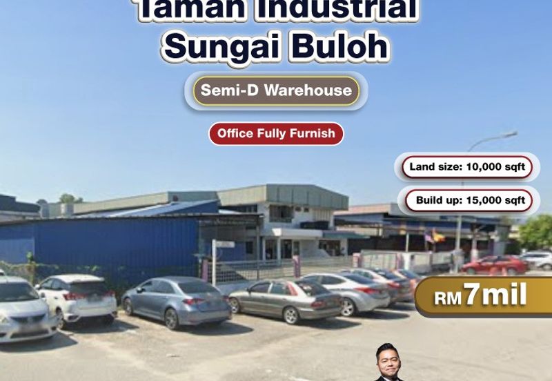 Taman Industrial Sungai Buloh Semi-D Warehouse For Sales