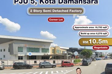 PJU 5, Kota Damansara 2 Story Semi Detached Factory (Corner Lot) For Sale