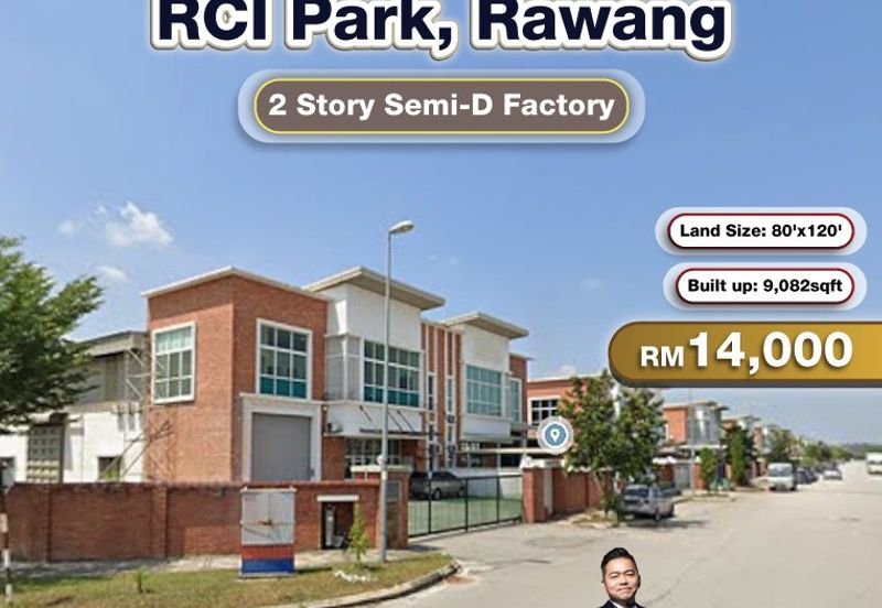 RCI Park, Rawang 2 Story Semi-D Factory For Rent