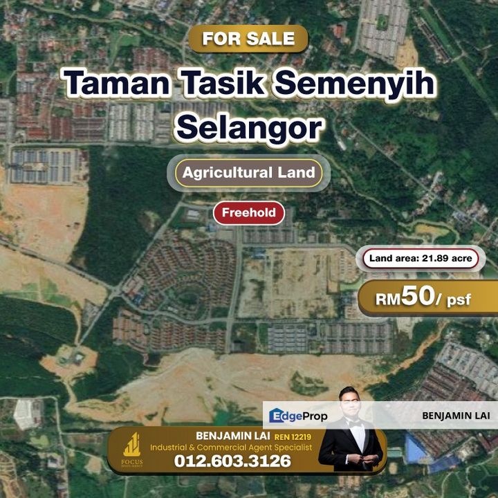 Taman Tasik Semenyih, Selangor Agricultural Land For Sale, Selangor, Semenyih