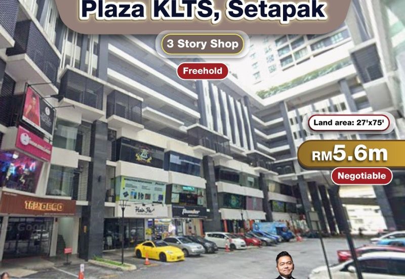 Plaza KLTS, Setapak 3 Story Shop For Sale