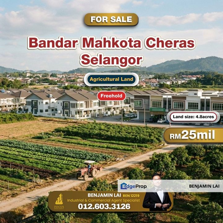 Bandar Mahkota Cheras, Selangor Agricultural Land For Sale, Selangor, Cheras