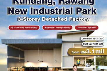 Bandar Baru Kundang, Rawang 3-Storey Cluster Semi-D Factory for Sale