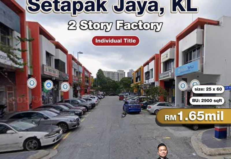 Setapak Jaya, KL 2 Story Factory for Sale