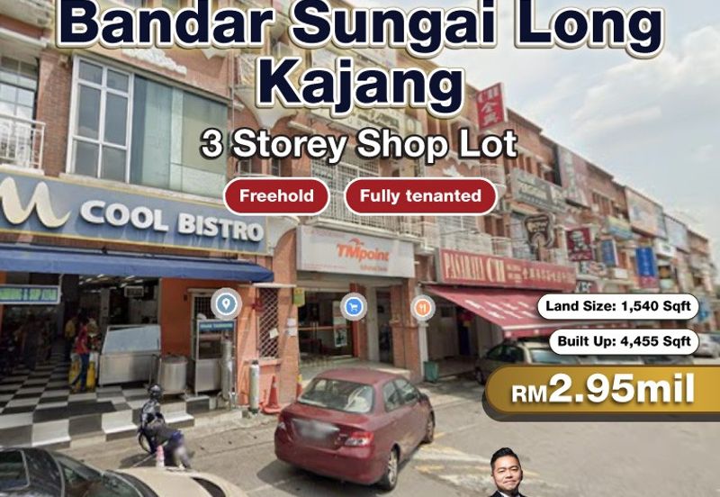 Bandar Sungai Long, Kajang 3 Storey Shop Lot For Sale
