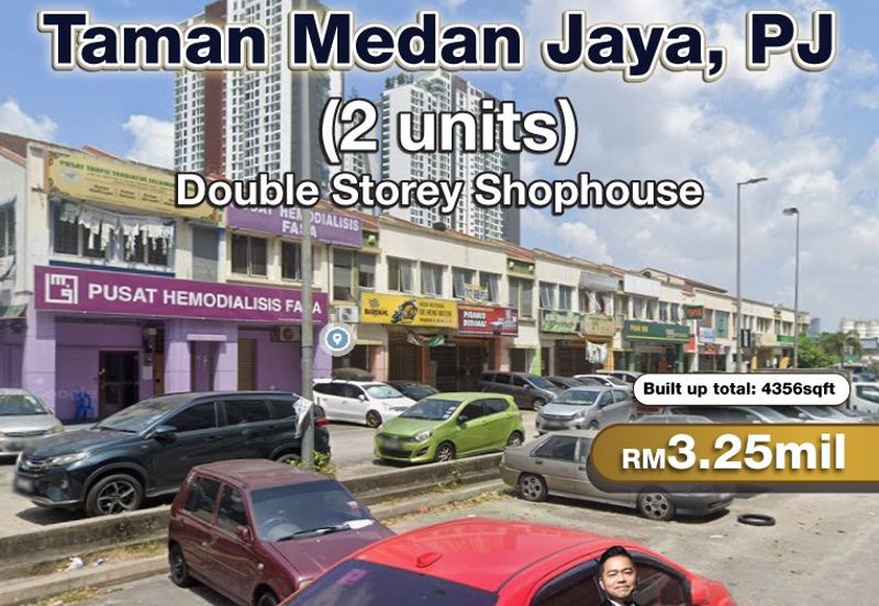 Taman Medan Jaya, PJ Double Storey Shophouse (2 units) for Sale