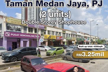 Taman Medan Jaya, PJ Double Storey Shophouse (2 units) for Sale