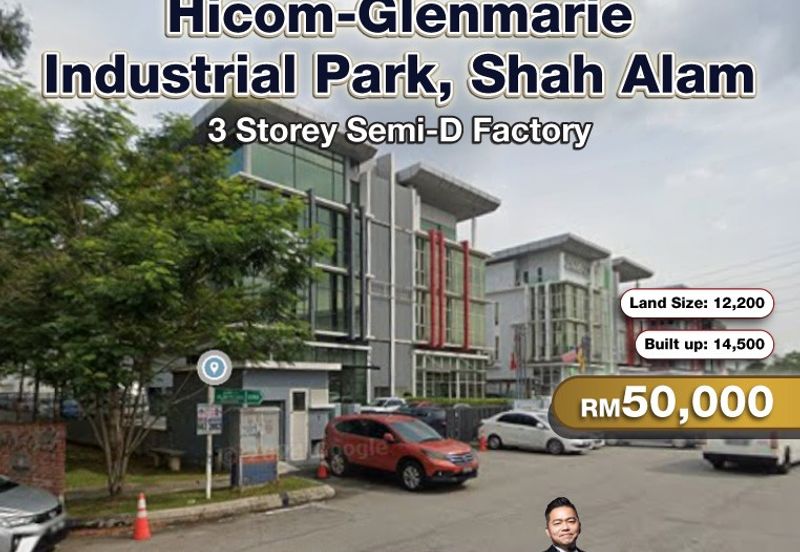 Hicom-Glenmarie Industrial Park, Shah Alam 3 Storey Semi-D Factory for Rent