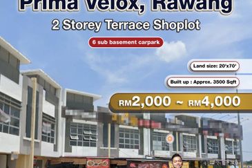 Prima Velox, Rawang 2 Storey Terrace Shoplot For RENT