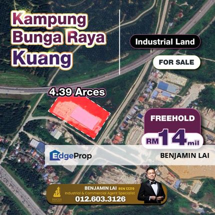 Kampung Bunga Raya, Kuang Industrial Land For Sale, Selangor, Kuang