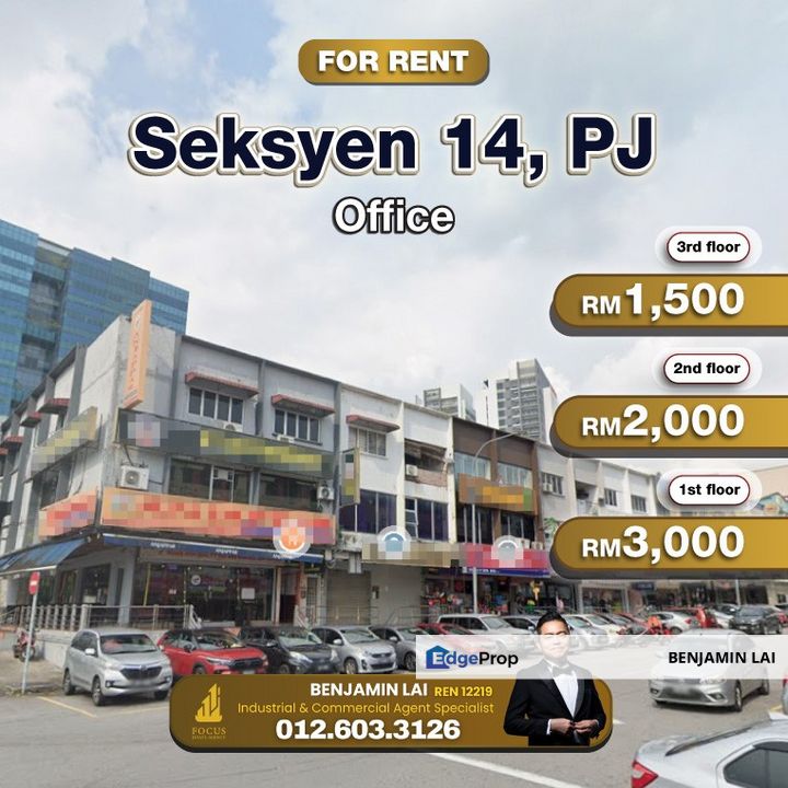 Section 14, PJ Office For Rent, Selangor, Petaling Jaya