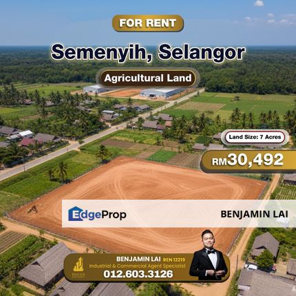 Semenyih, Selangor Agricultural Land For Rent, Selangor, Hulu Langat