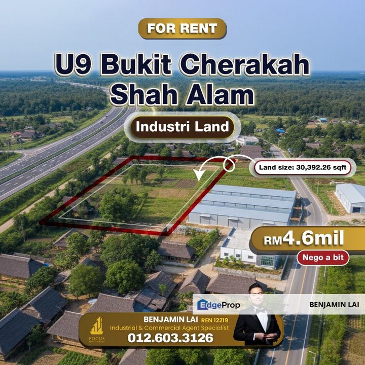 U9 Bukit Cherakah, Shah Alam Industri Land For sale, Selangor, Shah Alam