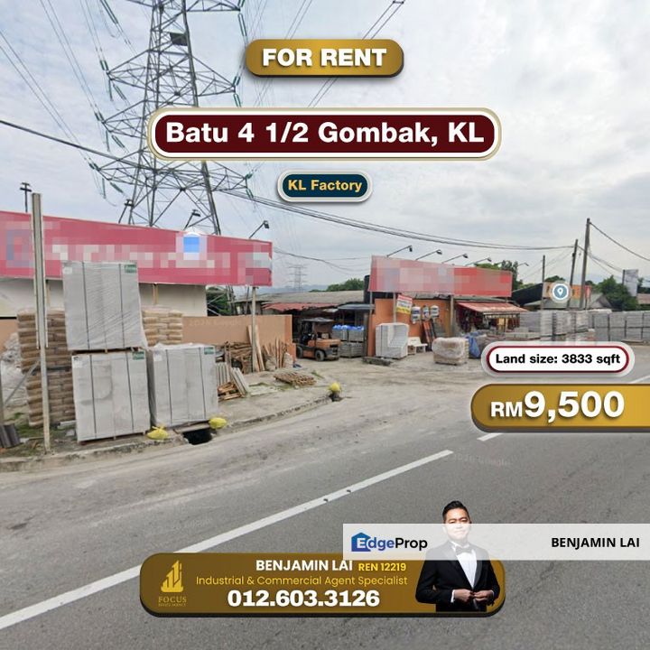 Batu 4 1/2 Gombak, KL Factory For Rent, Kuala Lumpur, Gombak
