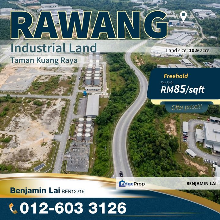 Taman Kuang Raya, Rawang Industrial Land For Sale, Selangor, Rawang